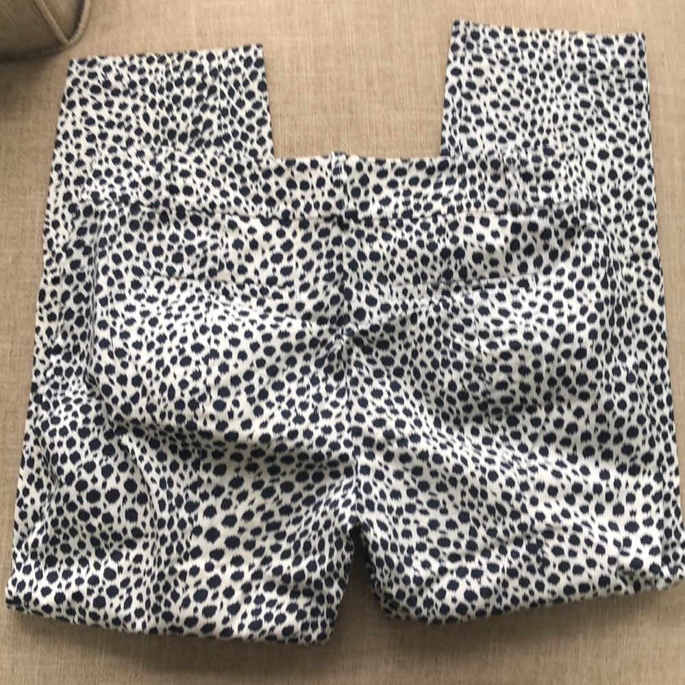 Ann Taylor Carnegie crop fun cheetah pants